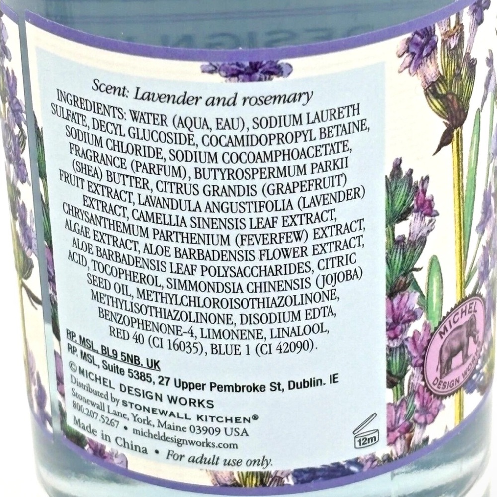 Michel Design Works Bubble Bath 12.7fl oz 375ml - Lavender Rosemary NEW - Picture 3 of 4